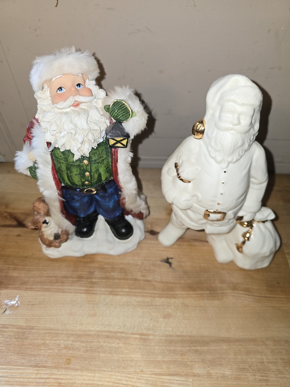 2 Holiday Santa Figures